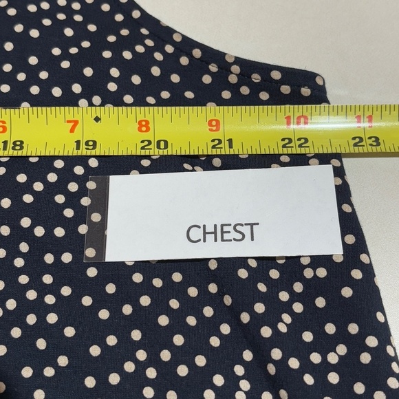 J Jill Wearever PolkaDot Sleeveless Midi Swing Dress Sz XL Petite Comfort Mature - Picture 11 of 13